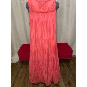 Jessica Simpson Strapless, Light and Airy Pink Maxi Dress Size 6/Small